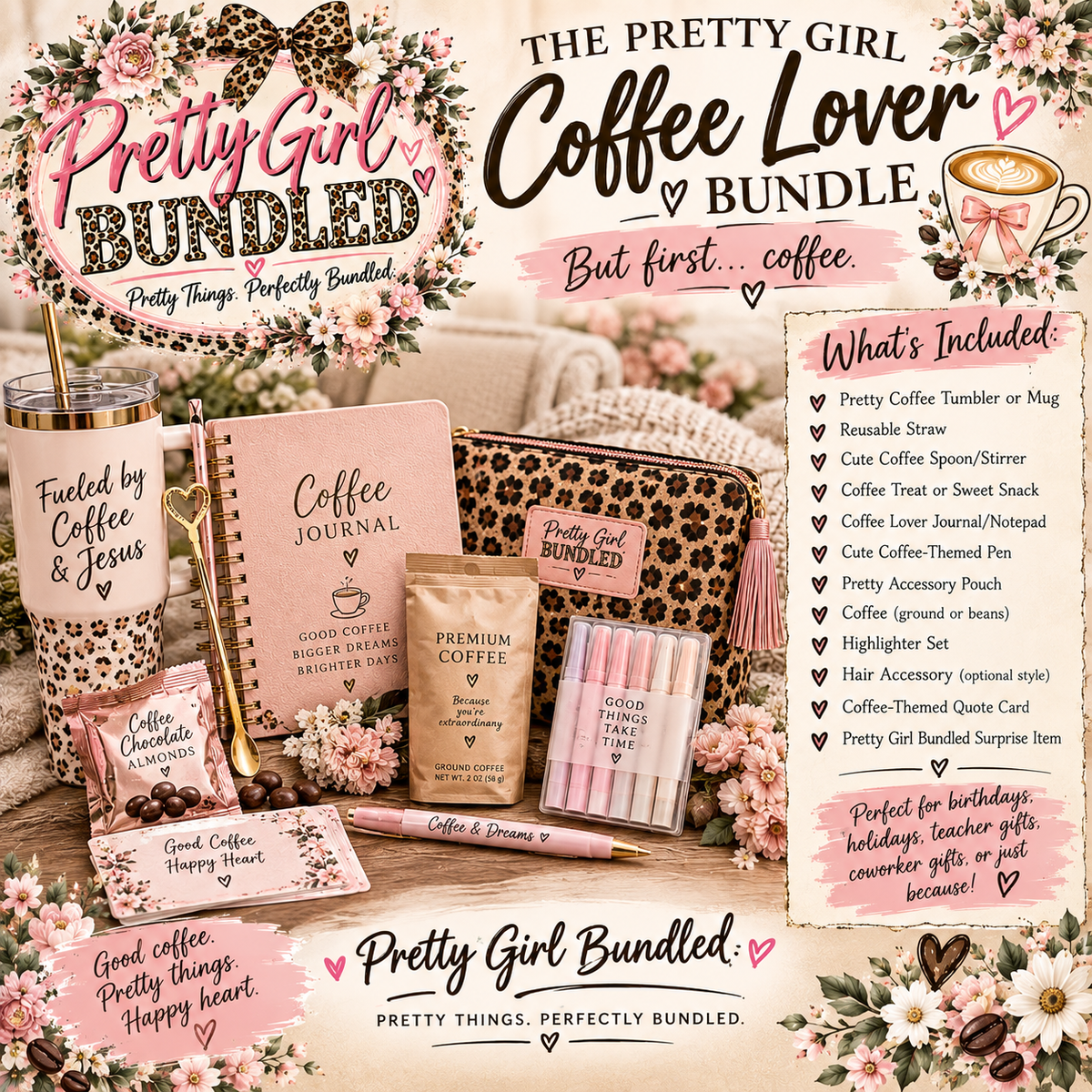 ☕🎀 Pretty Girl Bundled Coffee Lover Bundle 🎀☕